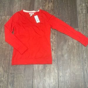 Banana Republic Extra Fine Merino Size XS NWT Red Sweater Top